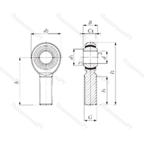 Подшипник скольжения сферический POS 12EC от производителя  IKO