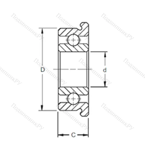 Подшипник шариковый радиальный SF 682X