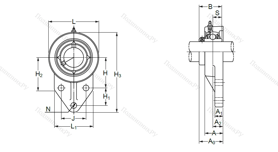 Подшипниковый узел UCFK 207 (UCFH 207) в Чебоксарах
