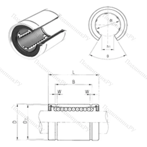 Подшипник шариковый линейный LM 30OP от производителя  Samick