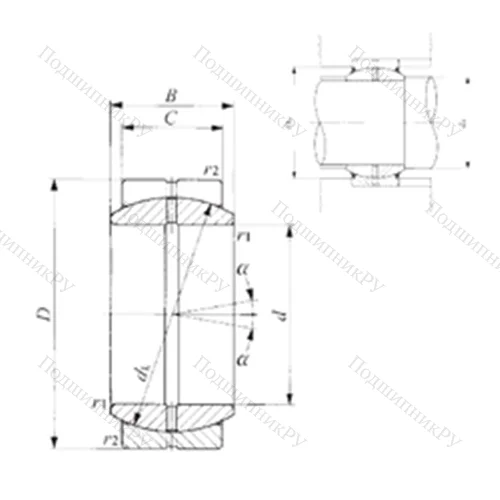Подшипник скольжения сферический GE 30ES