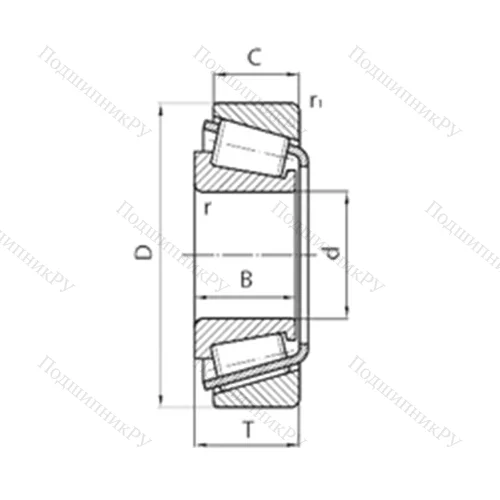Подшипник роликовый радиально-упорный TR 286322HL