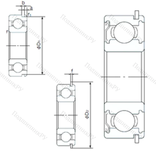 Подшипник шариковый радиальный 6210ZENR