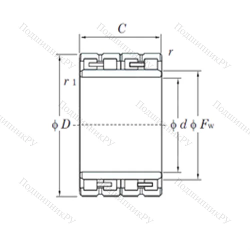 Подшипник роликовый радиальный 76FC 54400CW от производителя  KOYO