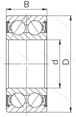 Радиально-упорный шариковый подшипник 3056209 2RS (3209 2RS) в Чебоксарах