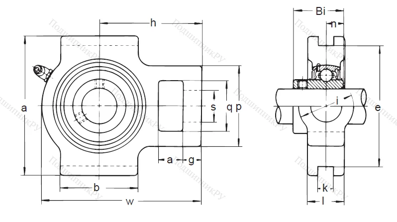 Подшипниковый узел UCT 211