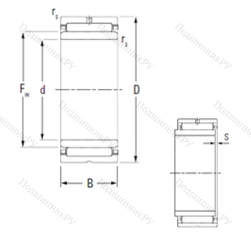 Подшипник игольчатый радиальный NA 6906