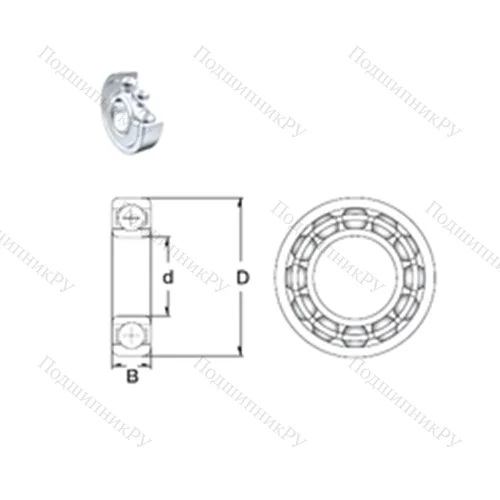 Подшипник шариковый радиальный 16008-2Z от производителя  ZEN