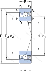 Подшипник S 7015 ACB/P 4A