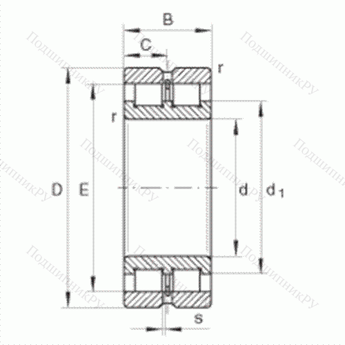 Подшипник роликовый радиальный SL 024976 от производителя  INA Подшипник роликовый радиальный SL 024976 от производителя  INA