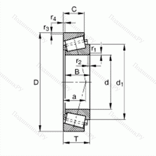 Подшипник роликовый конический KM 12649-M 12610 от производителя  FAG Подшипник роликовый конический KM 12649-M 12610 от производителя  FAG